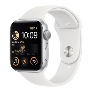 Apple Watch SE 40mm Silver Aluminium Case with White Sport Band  (MNJV3) фото