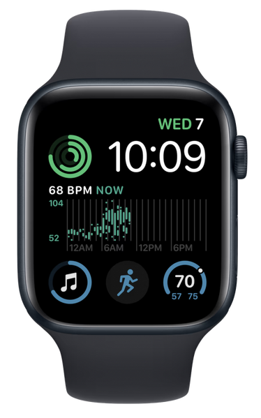 Apple Watch SE 40mm Midnight Aluminium Case with Midnight Sport Band (MNJT3) фото