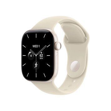 46mm Pearl White Ceramic Case with Sand Sport Band M/L MJH24 фото