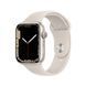 Apple Watch Series 7 41mm Starlight Aluminum Case with Starlight Sport Band  (MKMY3) фото