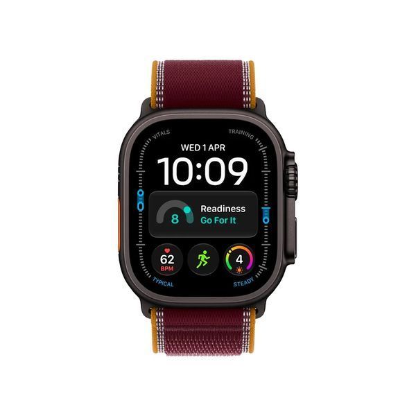 Apple Watch Ultra 4 GPS + LTE 49mm Black Titanium Case with Burgundy Trail Loop - Medium/Large MJC44 фото