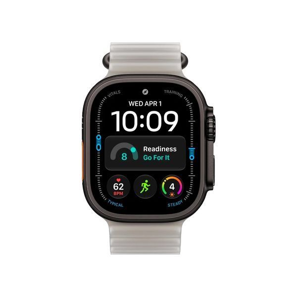 Apple Watch Ultra 4 GPS + LTE 49mm Black Titanium Case with Translucent Gray Ocean Band MJCT4+MKAQ4 фото