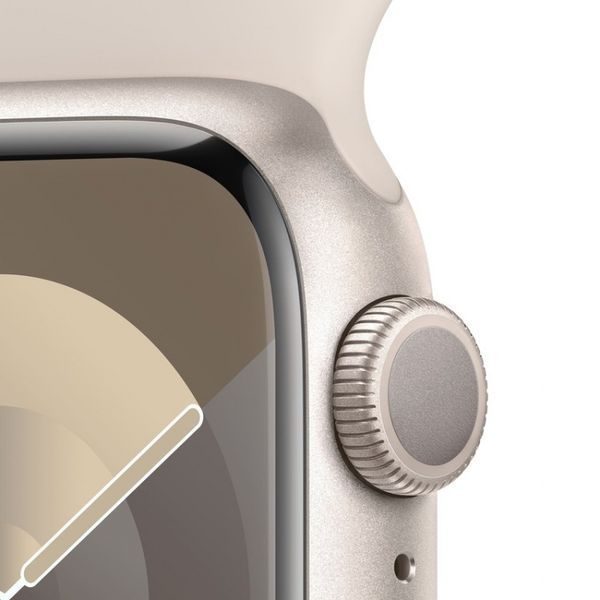 Apple Watch Series 9 45mm GPS Starlight Aluminum Case with Starlight Sport Band 88687 фото