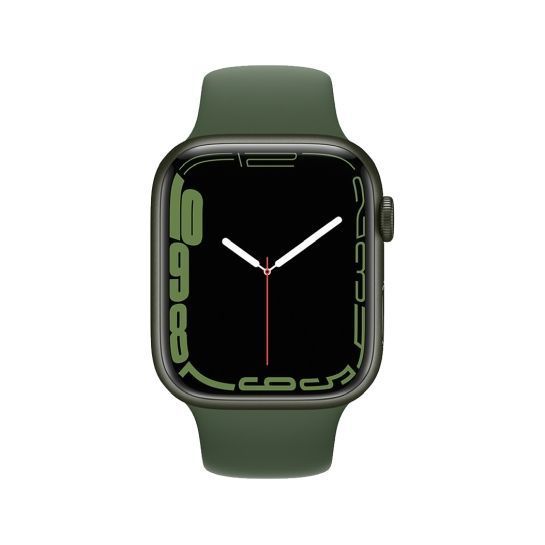 Apple Watch Series 7 41mm Green Aluminum Case with Clover Sport Band  (MKN03) фото