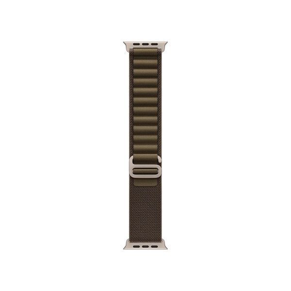 Apple Watch Ultra 4 GPS + LTE 49mm Natural Titanium Case with Dark Olive Alpine Loop - Small MJCR4+MK794 фото