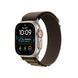Apple Watch Ultra 4 GPS + LTE 49mm Natural Titanium Case with Dark Olive Alpine Loop - Small MJCR4+MK794 фото 1