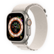 Apple Watch Ultra 49mm Titanium Case with Starlight Alpine Loop Medium  (MQFR3) фото 1
