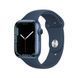 Apple Watch Series 7 45mm Blue Aluminum Case with Abyss Blue Sport Band  (MKN83) фото 1