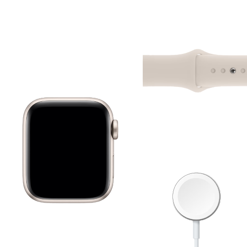 Apple Watch Series 8 41mm Starlight Aluminum Case with Starlight Sport Band (MNP63) фото