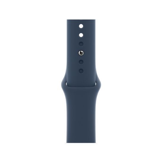 Apple Watch SE 44mm Silver Aluminium Case with Abyss Blue Sport Band (MKQ43) 10105 фото