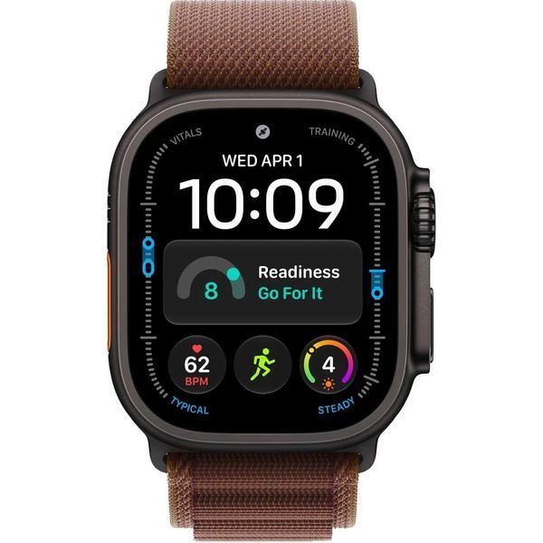 Apple Watch Ultra 4 GPS + LTE 49mm Black Titanium Case with Burgundy Alpine Loop - Small (MJC04) MJC04 фото