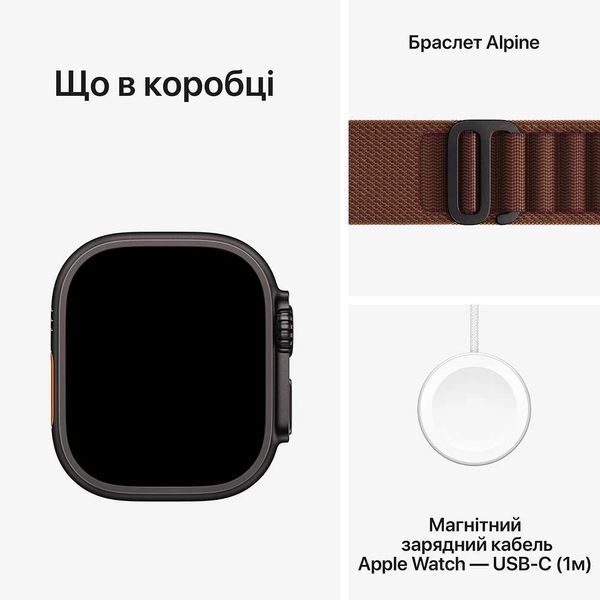 Apple Watch Ultra 4 GPS + LTE 49mm Black Titanium Case with Burgundy Alpine Loop - Small (MJC04) MJC04 фото