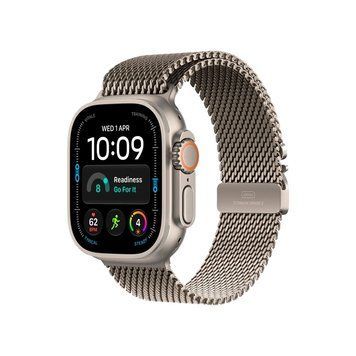 Apple Watch Ultra 4 GPS + LTE 49mm Natural Titanium Case with Natural Titanium Titanium Milanese Loop - Large MJAA4 фото