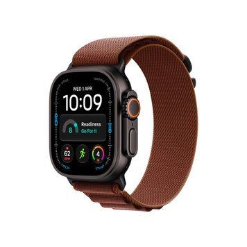 Apple Watch Ultra 4 GPS + LTE 49mm Black Titanium Case with Burgundy Alpine Loop - Large MJC24 фото