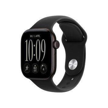 Смарт-годинник Apple Watch Series 12 GPS 42mm Black Aluminum Case with Black Sport Band M/L (MJEC4) MJEC4 фото