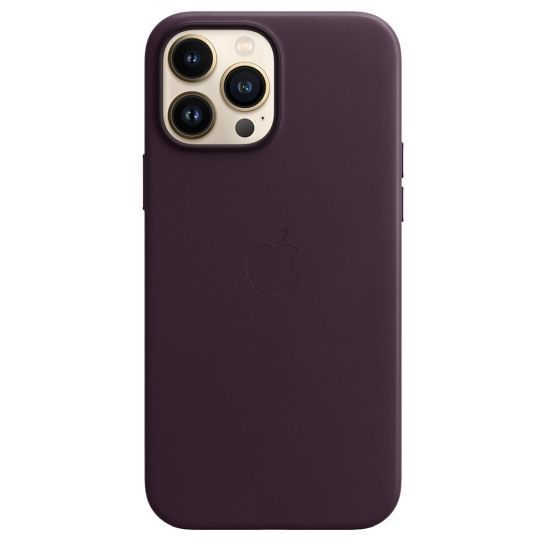 Чохол Apple Leather Case with MagSafe for iPhone 13 Pro Max Dark Cherry 60002 фото