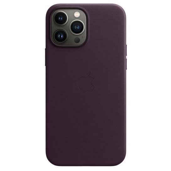 Чохол Apple Leather Case with MagSafe for iPhone 13 Pro Max Dark Cherry 60002 фото
