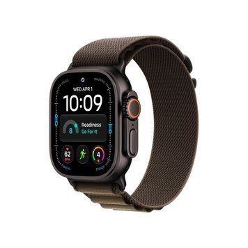 Apple Watch Ultra 4 GPS + LTE 49mm Black Titanium Case with Dark Olive Alpine Loop - Medium MJCT4+MKDX4 фото