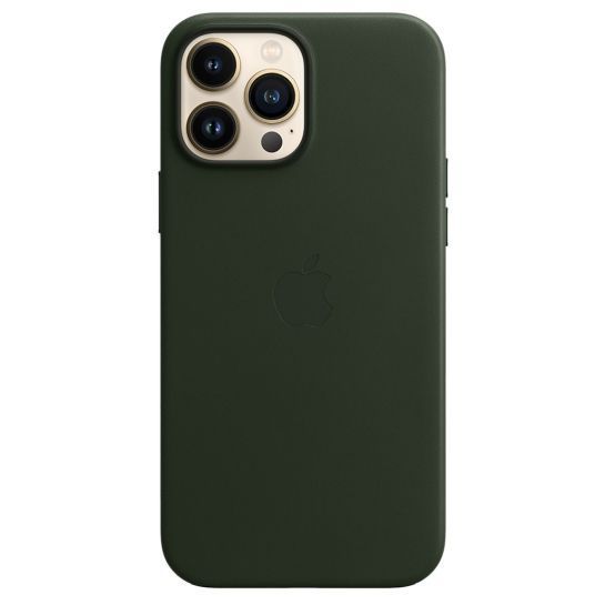 Чохол Apple Leather Case with MagSafe for iPhone 13 Pro Max Sequoia Green 60004 фото