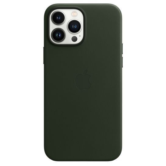 Чохол Apple Leather Case with MagSafe for iPhone 13 Pro Max Sequoia Green 60004 фото